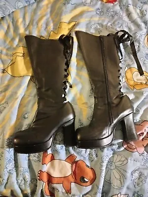 Vintage Y2k Hot Topic Goth Boots Size 8 • $50