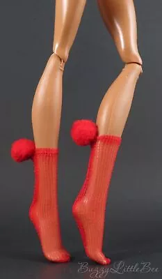 Red Pom Pom Holiday Socks G1 Monster High & Ever After High Dolls • $5.99