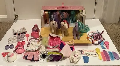 Vintage My Little Ponies Carrying Case Lot Ponies Accessories  • $59