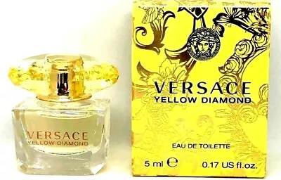 VERSACE YELLOW DIAMOND Perfume For Women 0.17 Oz 5ml Eau De Toilette Mini Splash • $15.95