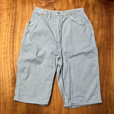 Vintage WRANGLER Blue Bell Sanforized Denim Shorts 16 26 X 11.5 Blue Jean G4-22 • $47.99