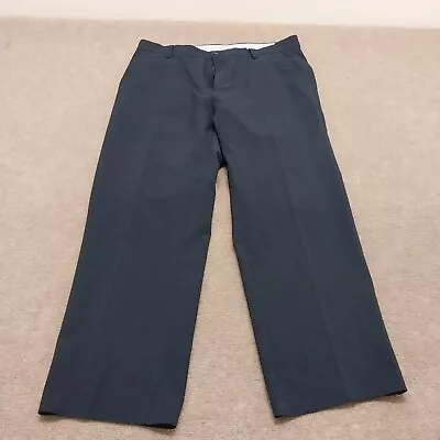 FootJoy FJ Mens Size 36/32 Blue Flat Front Wide Leg Trouser Dress Pants • $28.88