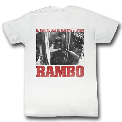 Rambo First Blood John Shooting Rocket Launcher Men's T Shirt 80's Movie Merch • $23.50