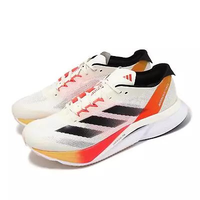 Adidas Adizero Boston 12 M Ivory Core Black Solar Red Men Running Shoes IG3320 • $154.99