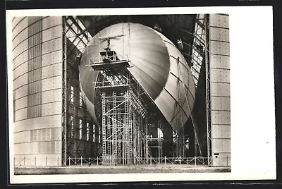 Zeppelin LZ 129 Under Construction Postcard  • £7.20