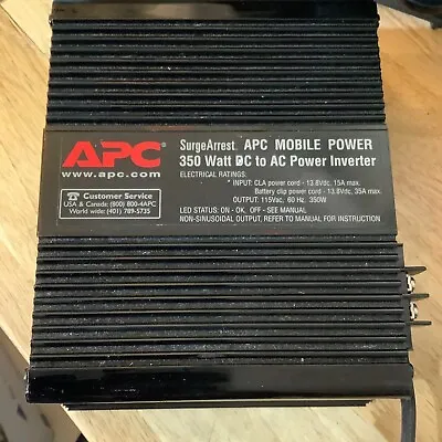 Power Mobile Surgearrest Inverter 350 Watt 2Outlet DC/AC W/Extra Power Cable(APC • $34.99