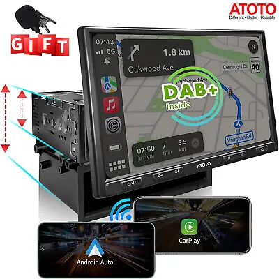 ATOTO 10.1  Built In DAB Car Stereo 2 & Single-DIN Wireless Android Auto&CarPlay • $335.16