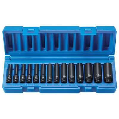 Grey Pneumatic 9714MD 1/4  Surface Drive 14-Piece Deep Metric Set • $52.41