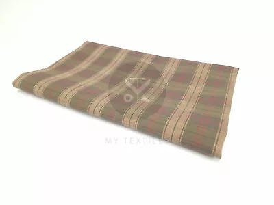 100% Cotton Fabric Tartan Check Design Yarn Dyed Material • £6.25