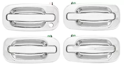 4 Pcs Door Handle SET CHROME For 1999 - 2007 GM Suburban Tahoe GMC Sierra Others • $69.99