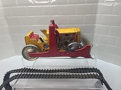 VTG 40's Marx Toys Wind-Up Tin Litho Caterpillar Bulldozer Toy Heavy Duty Runs • $59.95