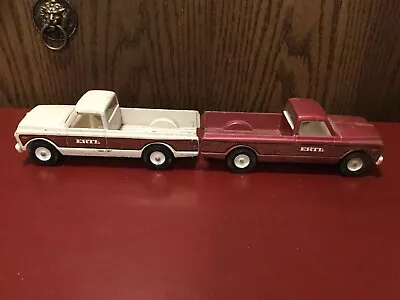 Vintage ERTL GMC Pickup Trucks White/Brown And Purple Metal 1960’s Good Cond 8” • $105.95