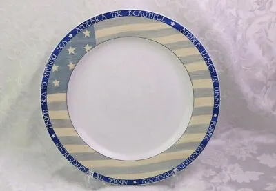 America The Beautiful Dinner Plate (s) Sakura Warren Kimble Patriotic Flag • $5.99