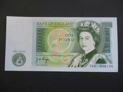 1978 Queen Elizabeth £1 J B Page One Pound Note Uncirculated Duggleby Ref: B339. • £6