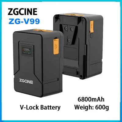 ZGCINE V Mount Lock Battery Fast Charging 99Wh 6800mAh LCD Screen Li-ion Battery • $159