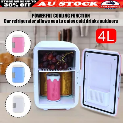 4L Mini Car Fridge Table Top Electric Cooler Portable Ice Box Refrigerator AUS • $62.99