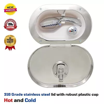 Hot/Cold Stainless Steel Marine Wash Down Shower Replacement Boat Fresh Water • $359.06