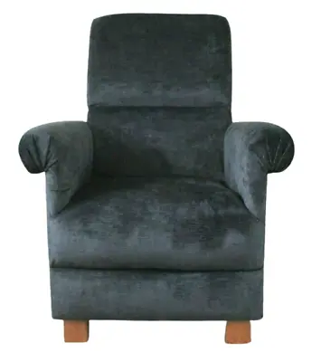 Laura Ashley Villandry Charcoal Fabric Adult Chair Armchair Nursery Bedroom Grey • £229.95