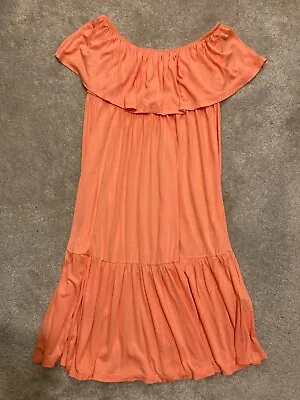 John Lewis Women Midi Dress Salmon Pink Size L • $12.32