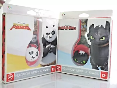 2 Dreamworks Nabi Dragons Headphone Wrap 3D Kinabis In  Dragons+ Kunfu Panda  • $19.99