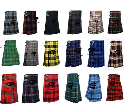 8 Yard Scottish Men's Traditional Kilt 13 Oz Acrylic Tartan 8 Yard Kilts • $46