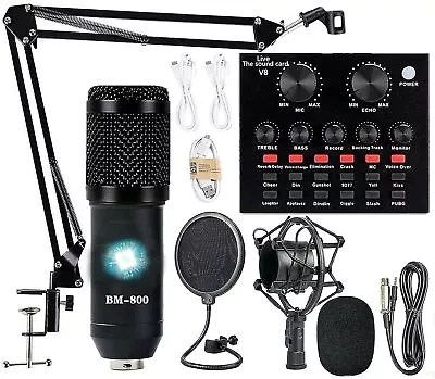 Pro Audio Condenser Professional Podcast Studio Recording Microphone Vocal Set • $50.62