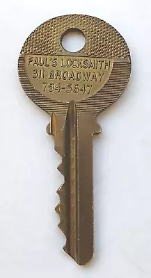 Vintage Paul's Locksmith 311 Broadway Key 794-5647 Appx. 2  Replacement Locks • $10.30