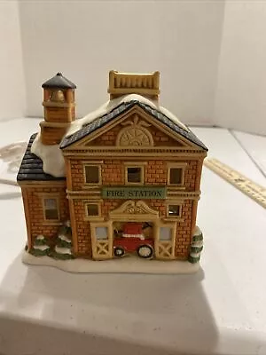 Homco Pleasant Hill Fire Station Vintage Christmas Village House Ip • $18