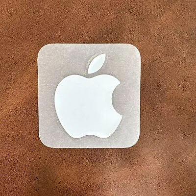Apple Logo Genuine Sticker Decal White - Buy More And Save! • $1.99