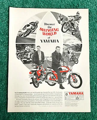 Original 1966 Yamaha Motorcycle Magazine Ad Yl-1 Yl1 Twin Jet 100 Poster? • $11.95