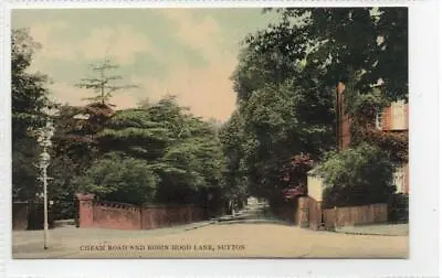 CHEAM ROAD AND ROBIN HOOD LANE SUTTON: Surrey Postcard (C68864) • £4.95