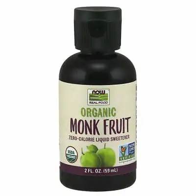 NOW Foods Certified Monk Fruit Liquid Zero-Calorie Liquid Sweetener Organic • $12.56