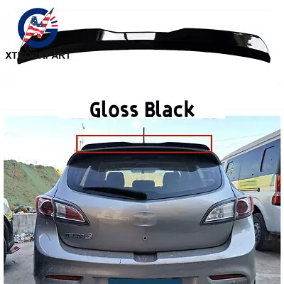 Hatchback Universal Car Rear Trunk Roof Lip Spoiler Tail Trunk Wing Gloss Black • $40