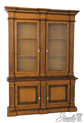 58089EC: THEODORE ALEXANDER Continental Style 2 Piece Bookcase Curio Cabinet • $4295