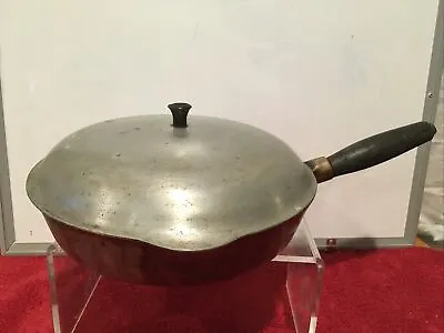 NATIONAL EAU CLAIRE Wisconsin EXTRA HEAVY CAST ALUMINUM WARE Skillet W/ COVER • $30