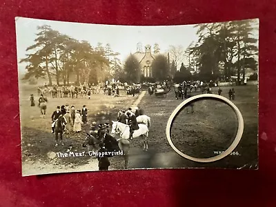 Edwardian Postcard Of The Meet At Chipperfield ( Horses & Hounds ) • £10