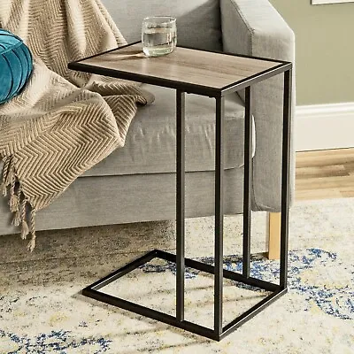 £25.99 • Buy End Table Sofa C-Shaped Coffee Snack Table Laptop Stand Over Bed Metal Frame New