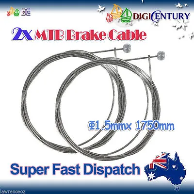 $5.99 • Buy 2x MTB Brake Cable Inner Crimp Bicycle Cycling BMX Mountain Bike For Shimano