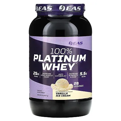 100% Platinum Whey Vanilla Ice Cream 2 Lbs (907 G) • $74.95