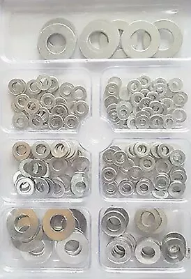 High Quality Assorted Metal Zinc Coated Various Sizes Flat Washer Kit • £3.75