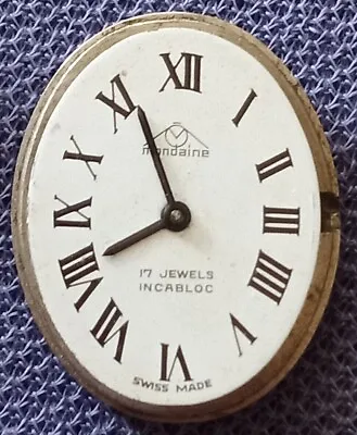 Mondaine - Ancre 17 Rubis - Incabloc - Vintage - 1950s - Movement & Face - VGC • $9.96