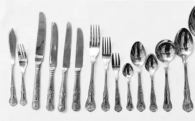 Kings S / Steel Cutlery Regency Crescent Design Knives Spoons Forks Sold In 10pc • £6.50