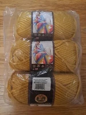£18 • Buy Lion Brand Yarns Hometown USA  Madison Mustard Bundle X 3 (420g)  Super Bulky