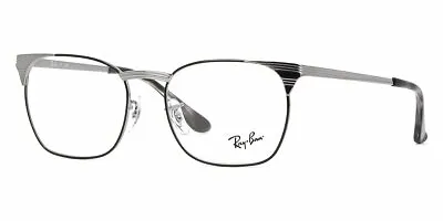 New Ray-Ban Frames Black Silver Metal Men’s Eyeglasses RB6386 2901 53 18 140 • $79.98