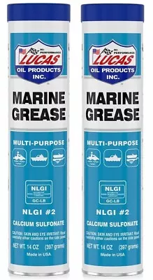 2 Lucas Oil Product Marine Grease 14oz Extreme Pressure Multi-purpose Heavy Duty • $29.99