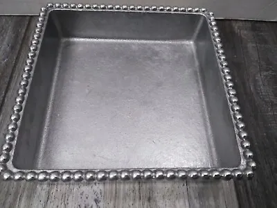 Mariposa Silver Beaded Cocktail Napkin Holder Tray (5.5''X5'5'') • $29.98