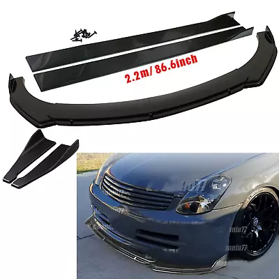 For Infiniti G35 G37 Front Bumper Spoiler + Side Skirts + Rear Lip + Strut Rods • $99.99