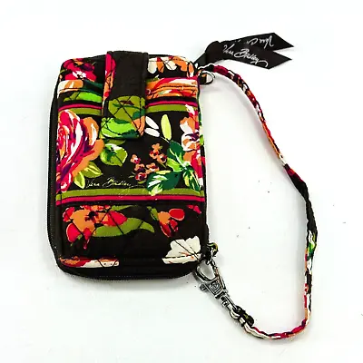 Vera Bradley Carry It All Wallet Wristlet English Rose Zip Around ID Cards Coin • $13.46