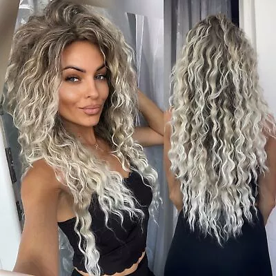 Synthetic Curly Hair 80s Wig For Woman Hair Women Regular Big Wave Volume Wigs • $40.79