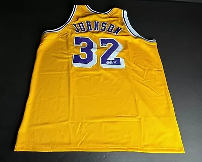 Magic Johnson Signed Lakers Custom Jersey BAS I56824 • $224.96